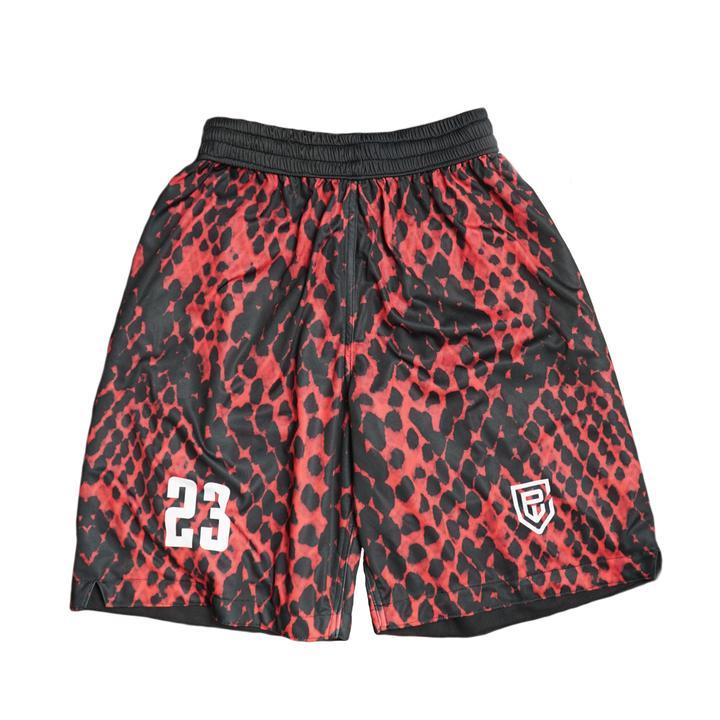 Red and Black Jersey Shorts