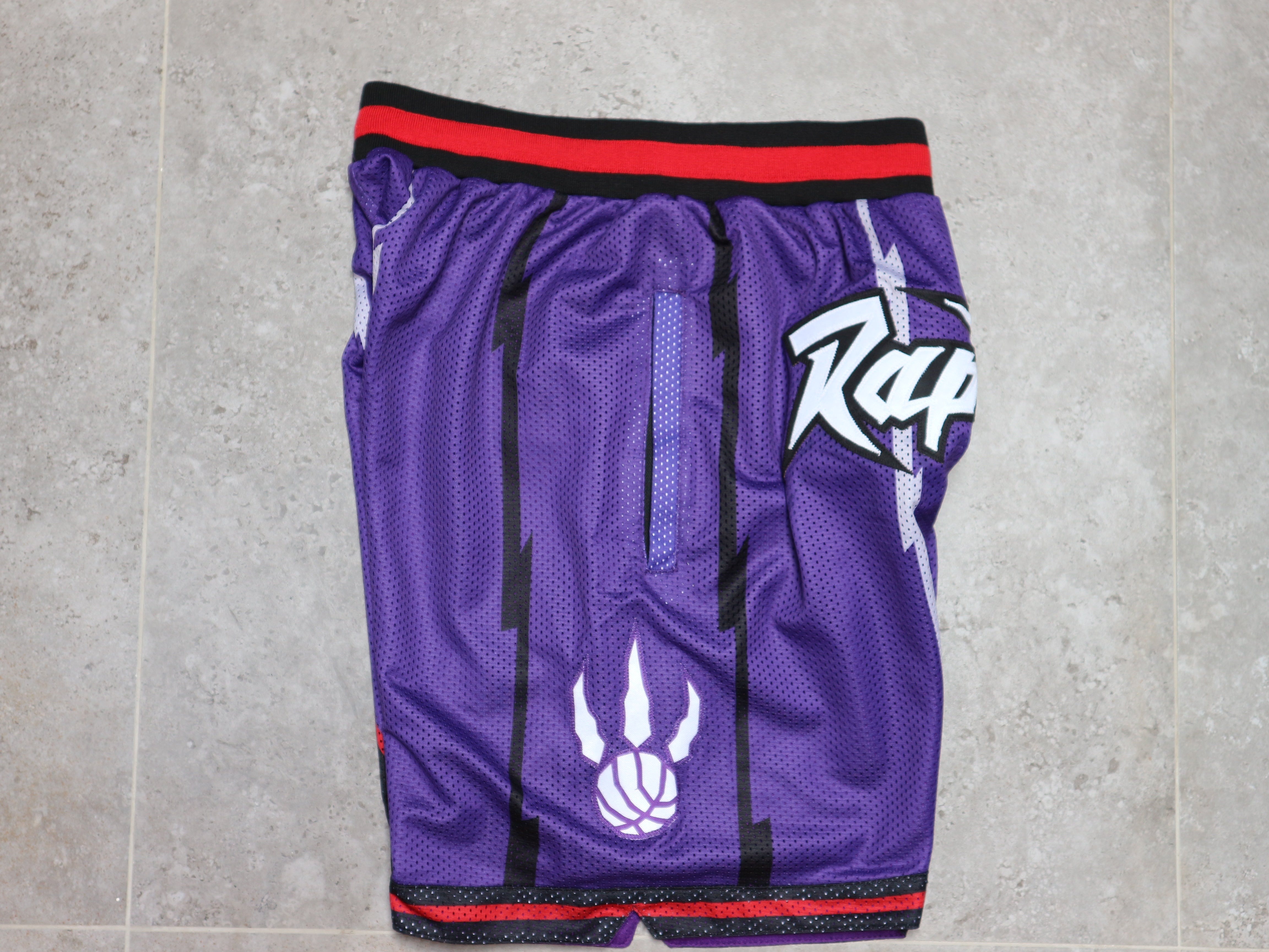 Purple Dino Championship Embroidered Shorts